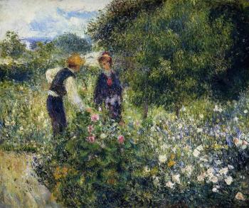 Pierre Auguste Renoir : Picking Flowers